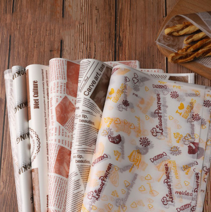 กระดาษไขรอง-ห่ออาหาร ขนาด 28x38 ซม. แพ็ค 50-100 ชิ้น