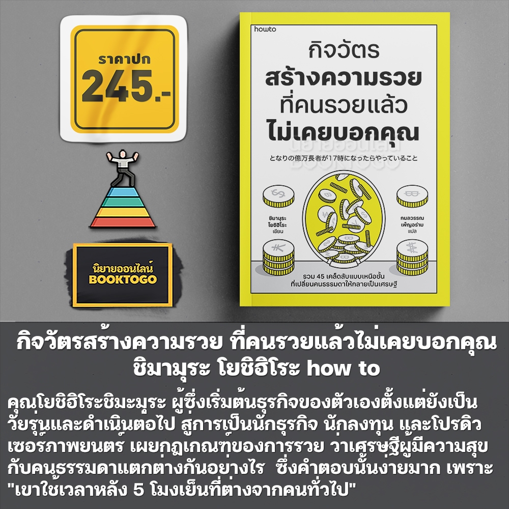 (พร้อมส่ง) กิจวัตรสร้างความรวย ที่คนรวยแล้วไม่เคยบอกคุณ ชิมามุระ โยชิฮิโระ how to