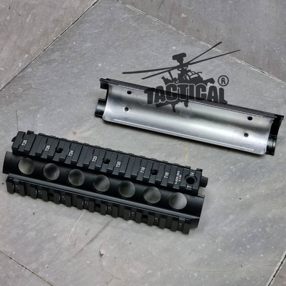 ชุดหน้า M4 CQB ระบบราง Picatinny 7 นิ้ว (มีแผ่นอลูมิเนียม)