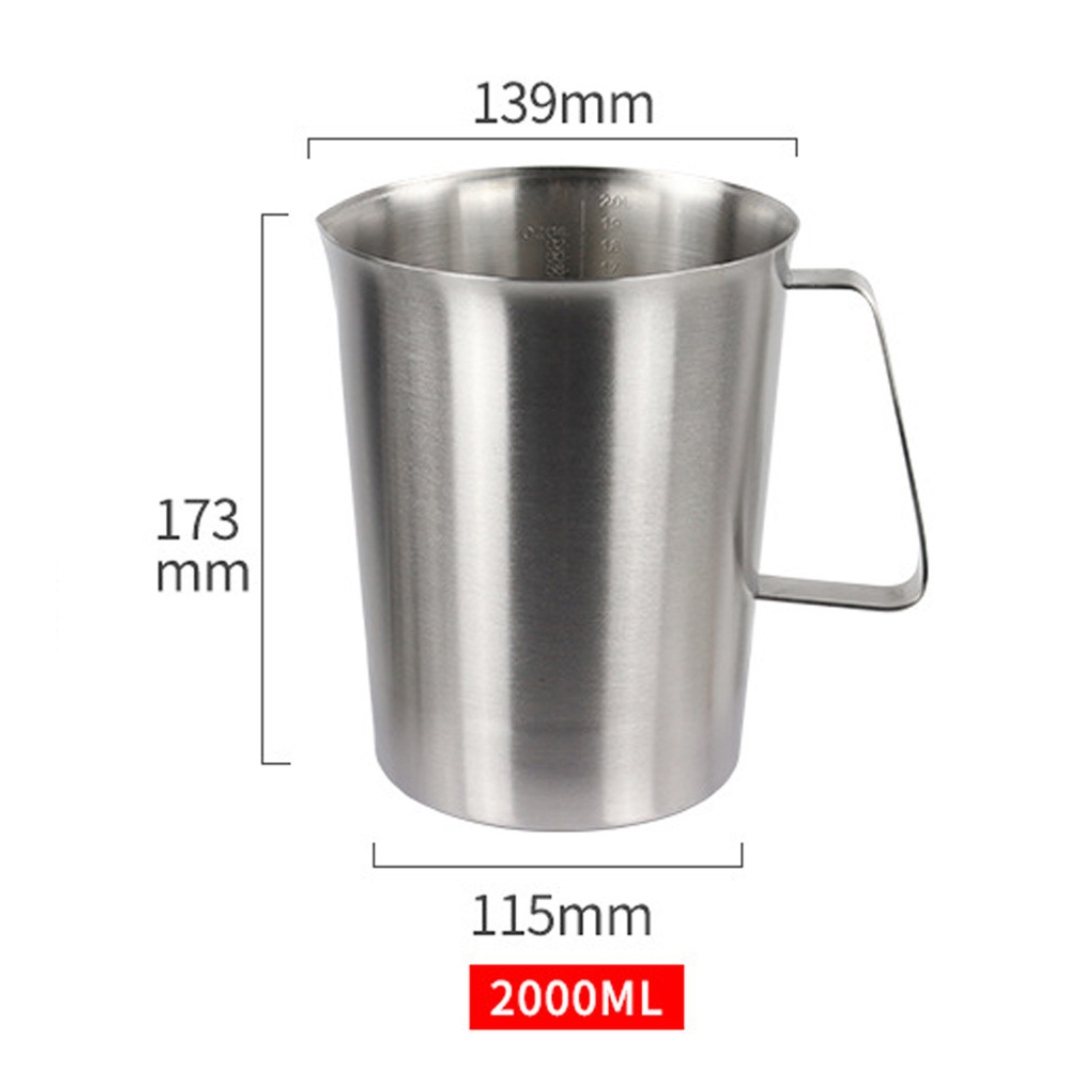 เหยือกตีฟองนมสแตนเลสเนื้อหนา ขนาด 2000ml รหัส 2652