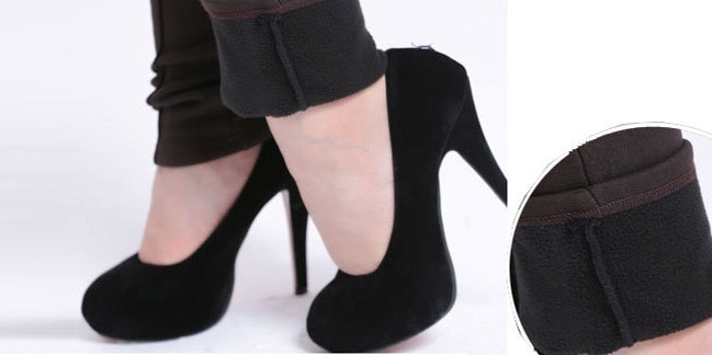 PreOrder - กางเกงเลคกิ้งกันหนาว ผ้าฝ้ายโพลิเอสเตอร์ ด้านในเป็นกำมะหยี่อุ่น ยืด สี : ดำ / กากี / น้ำตาล