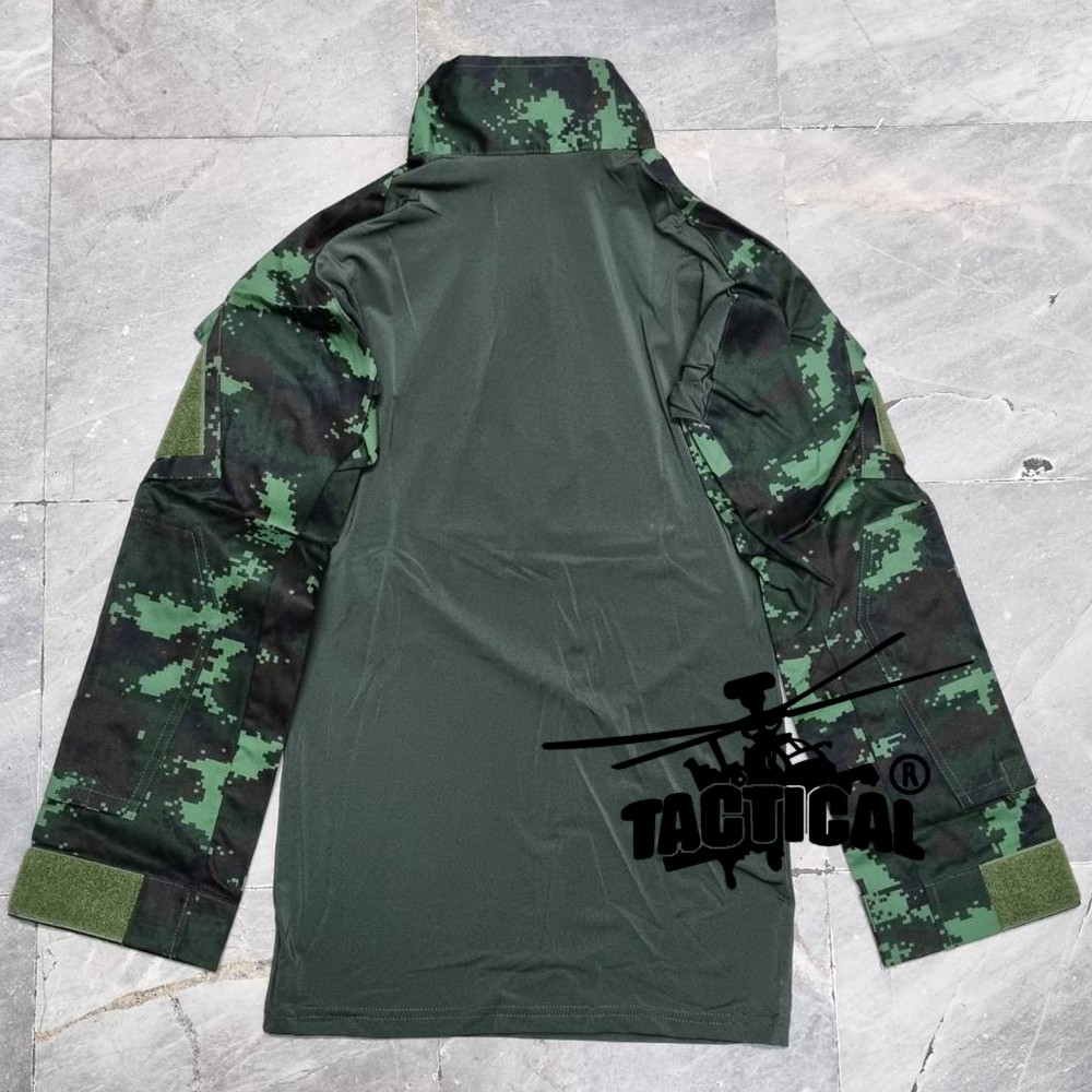 เสื้อ Combat Shirt ดิจิตอลทบ. กลางเขียว
