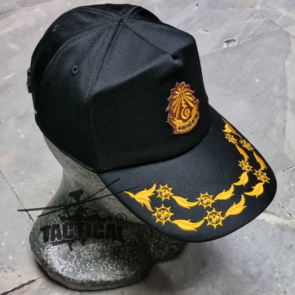 หมวกแก๊ป ซิปหลัง อปพร. ดำ เมตตากล้าหาญ 1 ช่อ / 2 ช่อ
