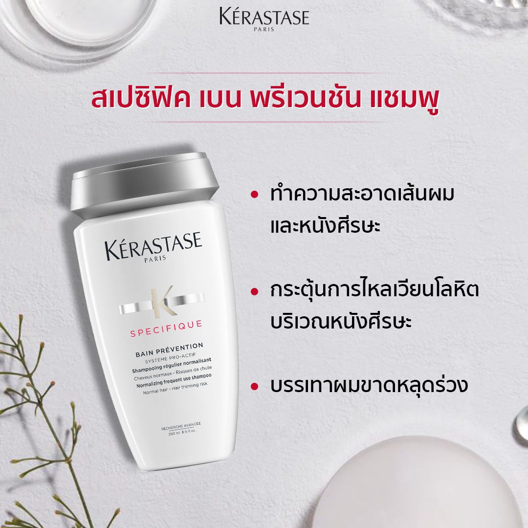 Kerastase Bain Prevention เคเรสตาส เบน พรีเวนชั่น แชมพู 250ml แชมพูสำหรับผู้มัปัญหาผมขาดร่วง