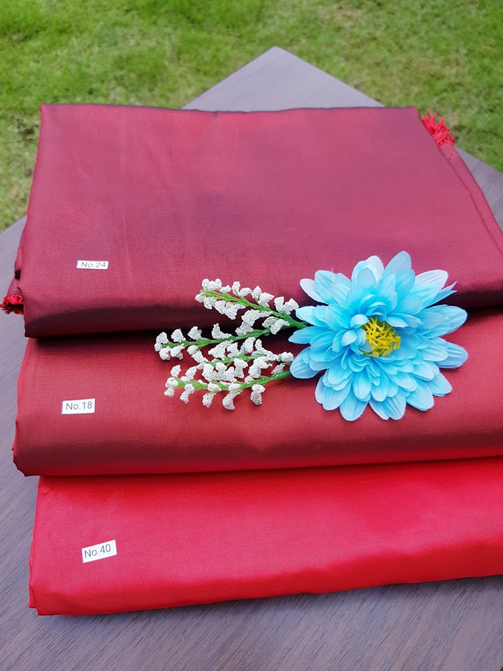 ผ้าไหมสังเคราะห์ทอเครื่องสีพื้น Plain Synthetic Silk