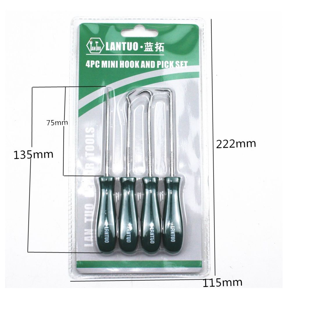 ไขควงงัดแงะตะขอดึงสำหรับถอดโอริงยางรองหัวชงเครื่องชงกาแฟ จำนวน 4 ชิ้น สีเขียว รหัส 2910