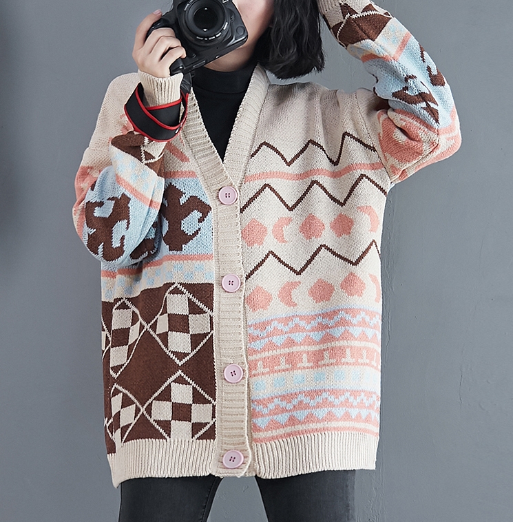 CO-011 ไหมพรมอีกแล้ว ลายสวยนะคะ สีกากี / น้ำเงิน