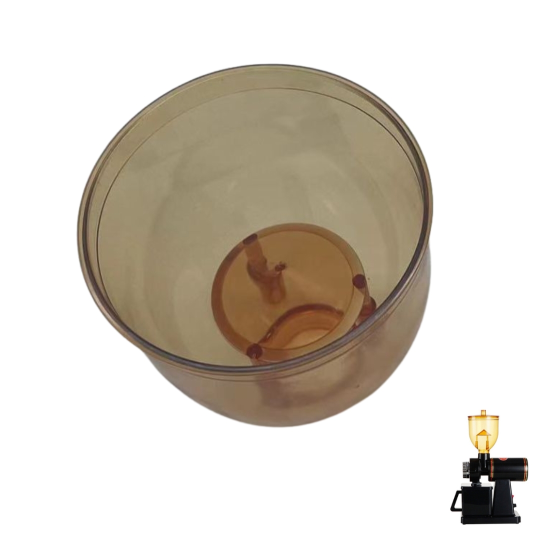 อะไหล่โถบด โถใส่เมล็ดกาแฟ รุ่น 600n สีทองชา มีกันนิ้ว รหัส 1105