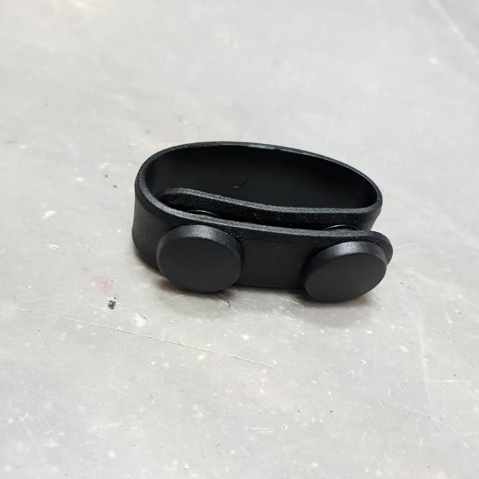 กระดุมผ้า + ตะขอ ติดเข็มขัด