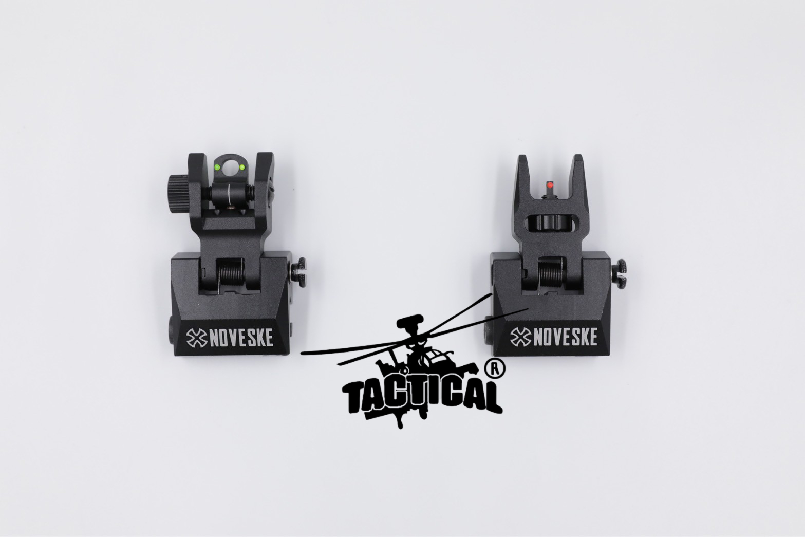 ศูนย์หน้า-หลังพับได้ โลหะ รุ่น ศูนย์เล็งเรืองแสง ทรง Noveske