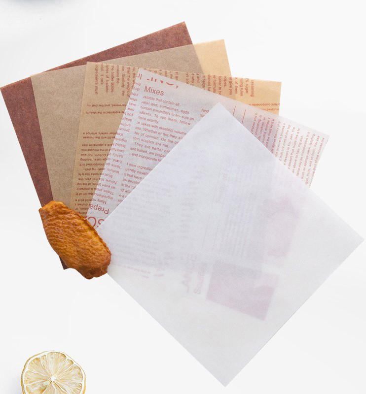 กระดาษไขรองอาหาร (Greaseproof paper) เคลือบกันน้ำ-น้ำมัน แพ็ค 200 ชิ้น