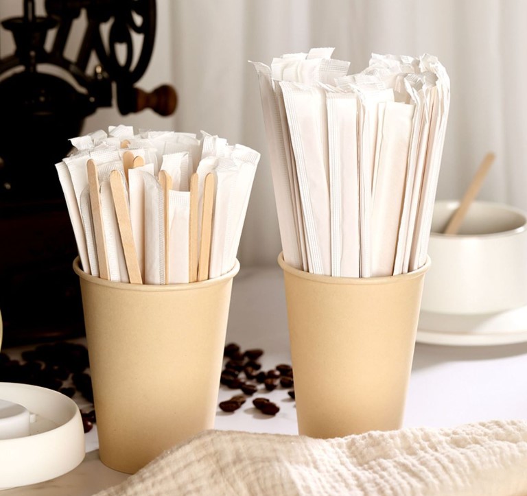 ไม้คนกาแฟ แบบใช้แล้วทิ้ง แพ็ค 490-500 ชิ้น (แพ็คแยกชิ้น)