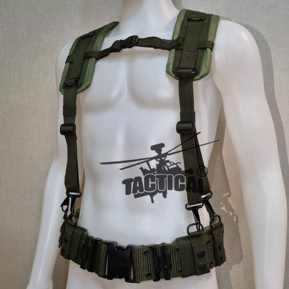 ชุดเข็มขัด + สายโยงบ่า แบบใหม่ (เหล็ก/ทองเหลือง) มีแยกขายเป็นชิ้น