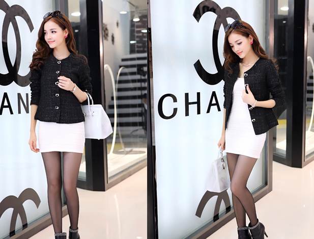 PreOrderไซส์ใหญ่ - เสื้อกันหนาว-เสื้อคลุม ไซส์ใหญ่ คนอ้วน แขนยาว สไตล์สาวทำงาน สี : ดำ / น้ำเงิน / สีแดง