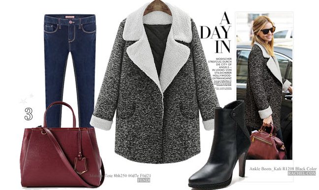 Pre Orderไซส์ใหญ่ - เสื้อกันหนาวแฟชั่น คนอ้วน ไซส์ใหญ่ เสื้อโค้ทขนสัตว์ จากหนังแกะ สีเทาดำ