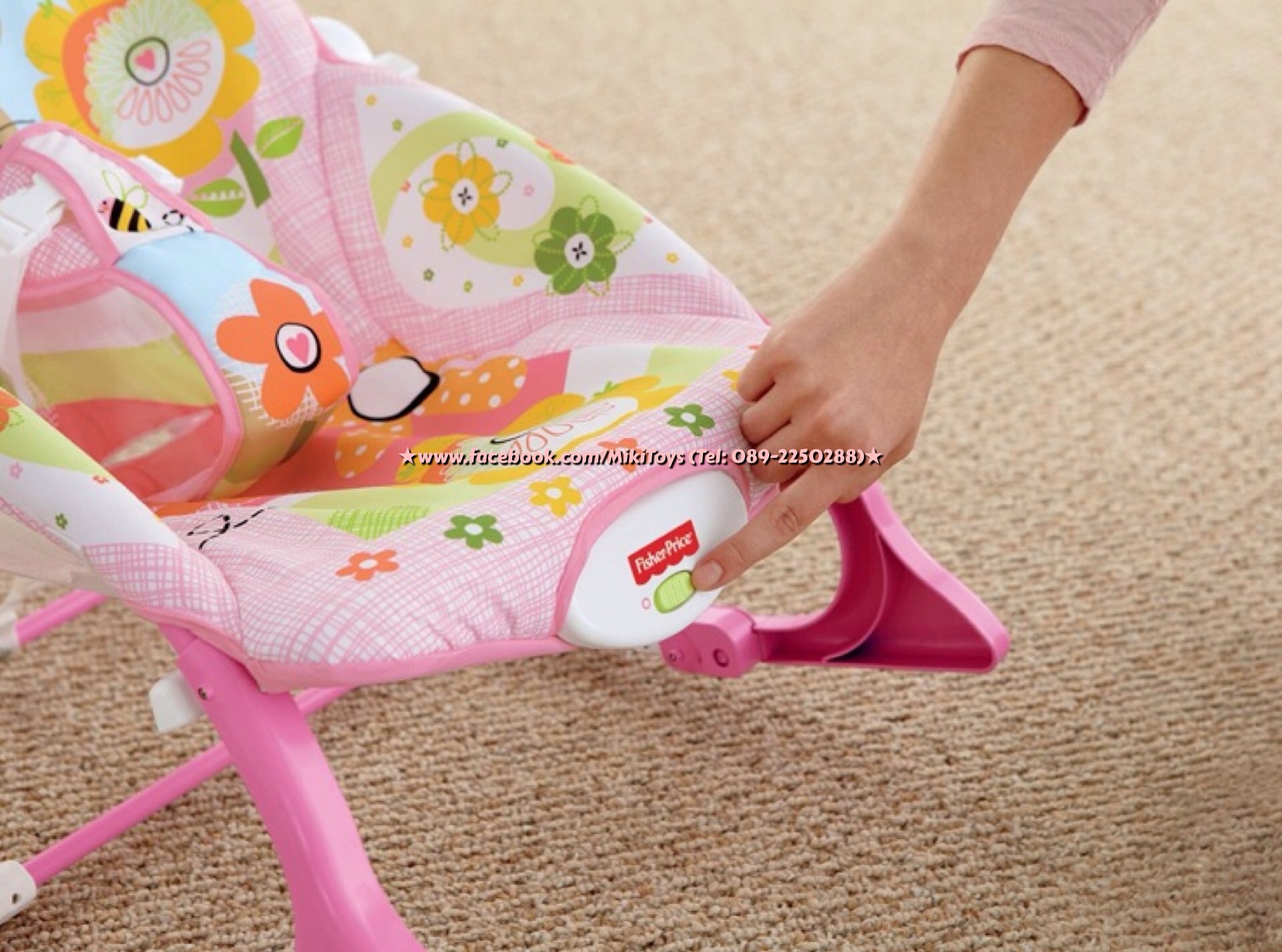 เปลโยก/เก้าอี้โยก fisher-price infant-to-toddler rocker bunny ลายดอกไม้ สวยหวาน น่ารักที่สุดจ้า