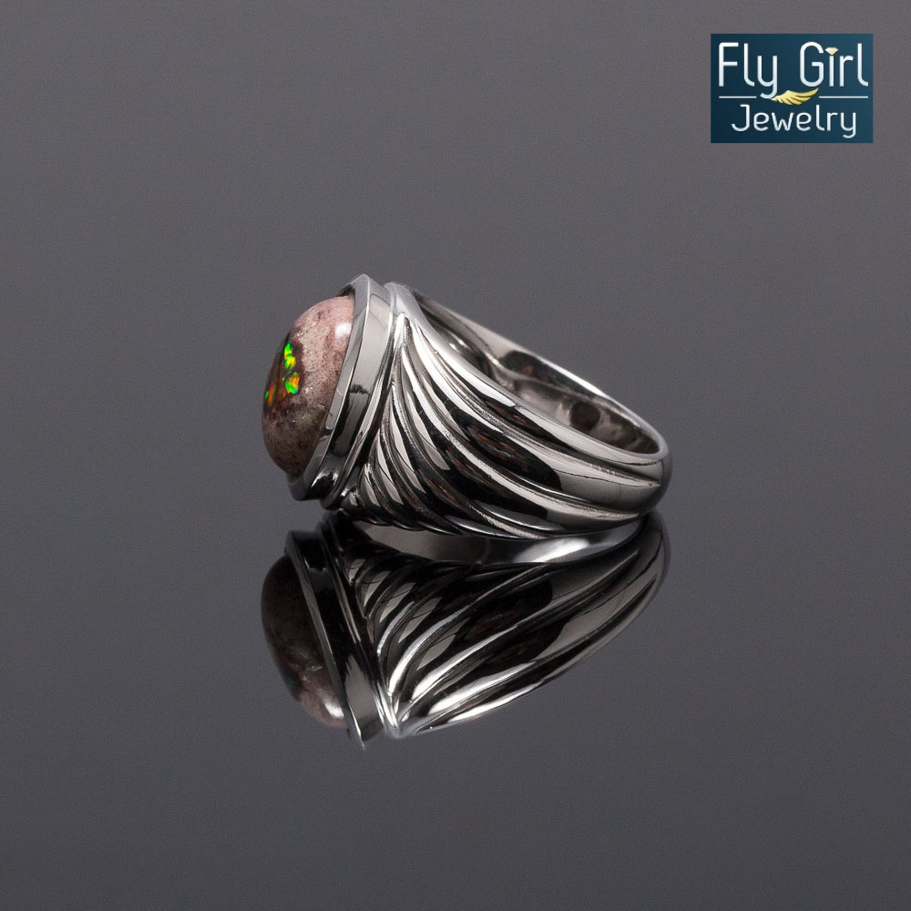 แหวนพลอย MEXICAN FIRE OPAL