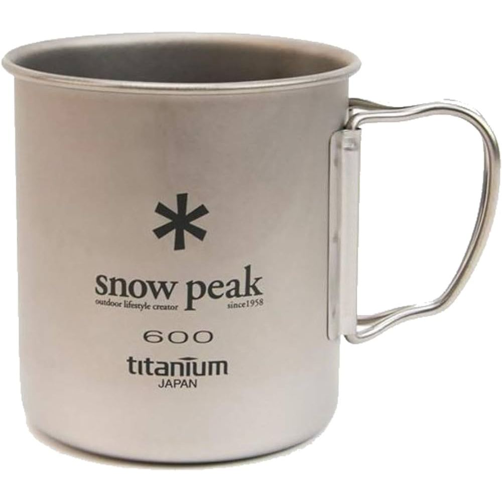 Snow Peak Titanium Single Wall Mug 300 450 600 ml สโนว์ พีค แก้วน้ำไททาเนียม ขนาด 300 450 600 ml snowpeak mug