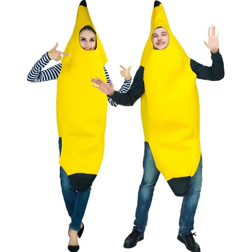 ชุดกล้วย ชุดแฟนซีกล้วย รุ่นผ้าฟองน้ำ สีเหลืองสวย ขนาดสำหรับผู้ใหญ่ ใส่ได้ทั้งผู้ชายและผู้หญิง ( เด็กโตใส่ได้) คอสเพลกล้วย