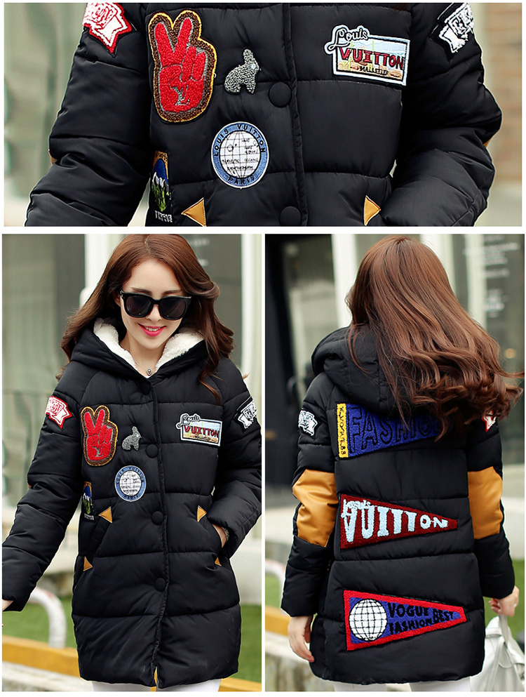 PreOrderคนอ้วน - เสื้อกันหนาวแฟชั่น ไซส์ใหญ่ คนอ้วน พิมพ์ลายเท่ ๆ ตัวหนา บุนวม กันหิมะ มีHood สี : เขียว / ฟ้า / กากี / ขาว / แดง / ดำ