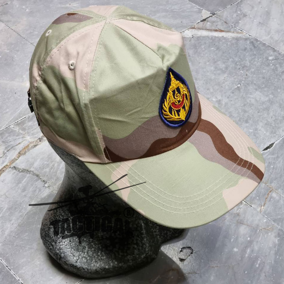 หมวกแก๊ป พรางทราย อส. ไทยต้องเป็นไทย ซิปหลัง