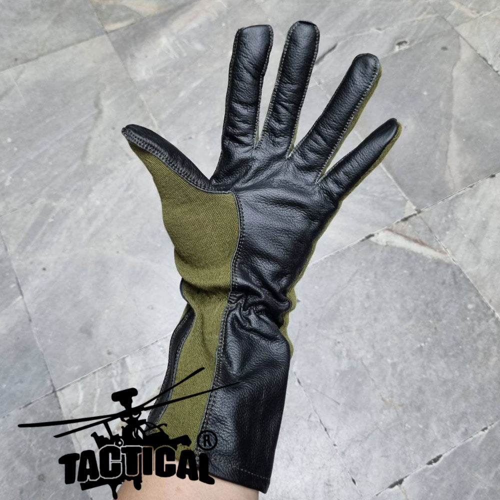 (SALE) ถุงมือนักบิน Nomex (Leather + Fabric Glove)