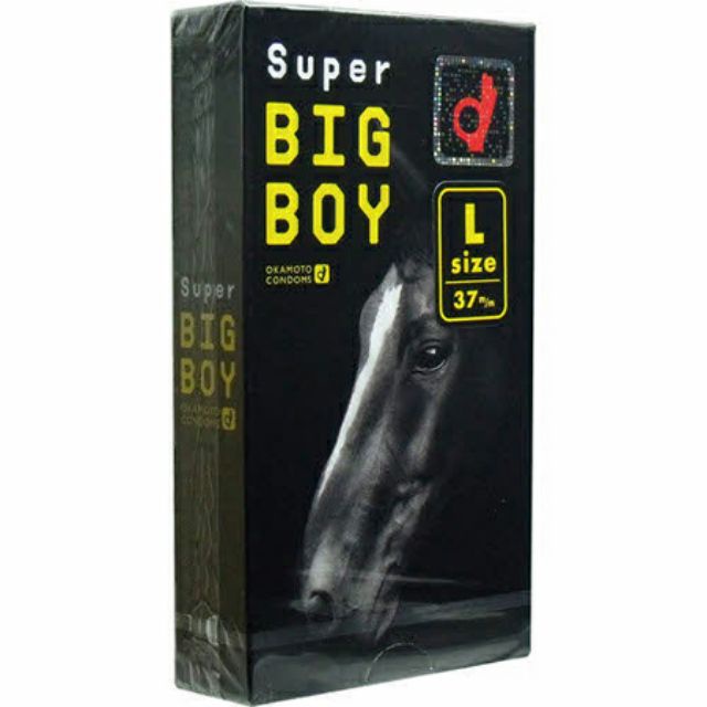 Okamoto Super Big Boy Condom (ถุงยางอนามัยโอกาโมโต้ ซุปเปอร์ บิ๊กบอย กล่องรูปม้า ) ขนาด 57mm 1กล่อง บรรจุ12 ชิ้น
