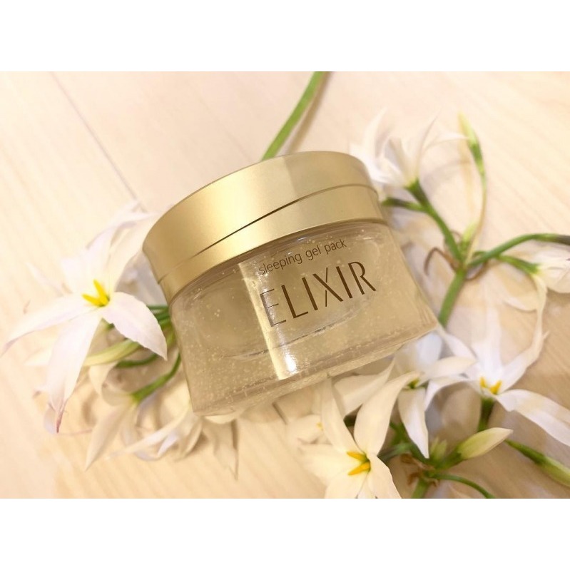 Elixir Sleeping Pack gel Pack สีทอง / Clear Pack Whitening สีชมพู ขนาด 105 g อิลิคเซอร์ สลีปปิ้ง แพ็ค มาสก์หน้าชุ่มชื้นก่อนนอน
