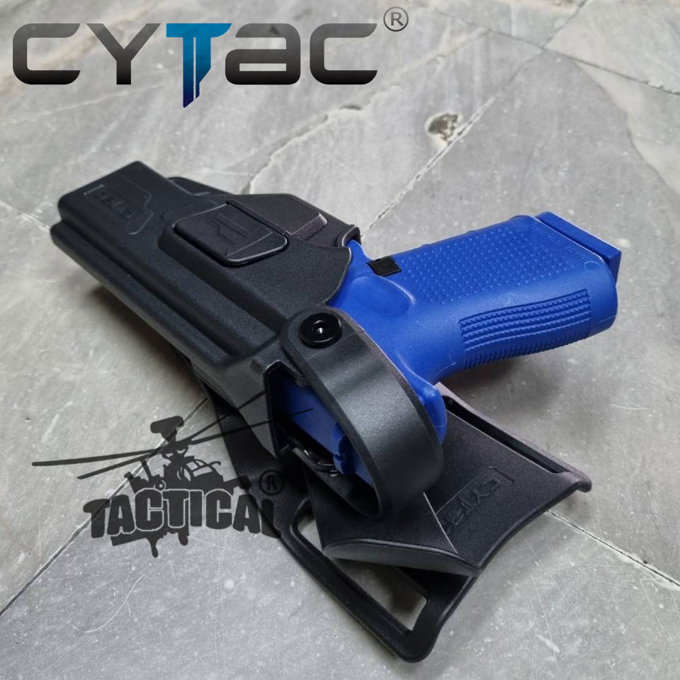 (งานแท้) ซองปืนพร้อมเพลทลดต่ำ Lock 2 ชั้น Cytac ปลดนิ้วชี้