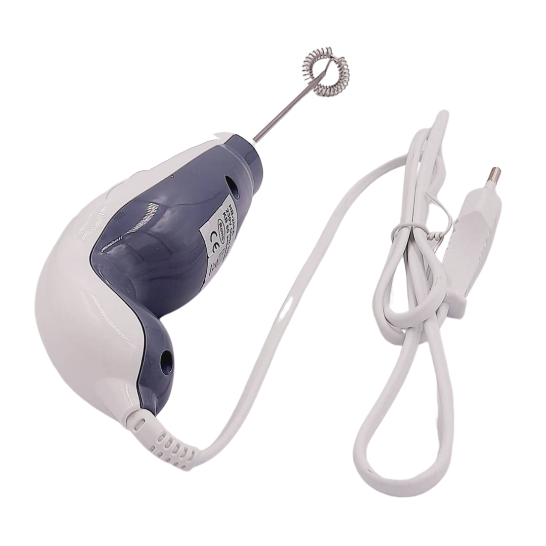 เครื่องตีฟองนมปั่นนมฟองนม ไฟฟ้า ตีไข่ผสมไฟฟ้า สีขาวเทา 25W รหัส 1937