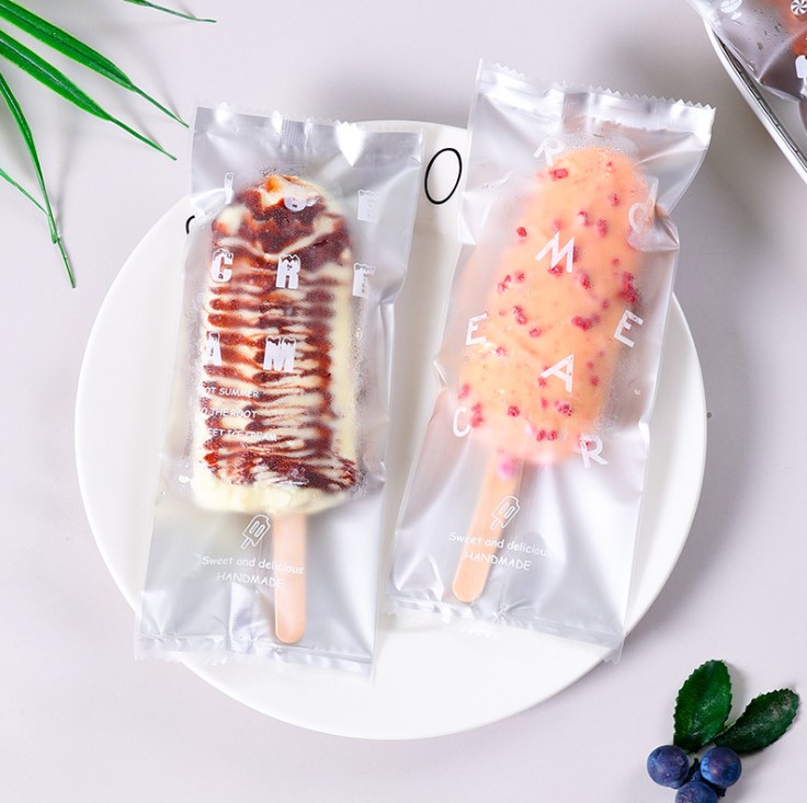 แพ็คเกจไอศครีมแท่ง (ใช้ร่วมกับเครื่องซีลความร้อน) แพ็ค 100 ชิ้น