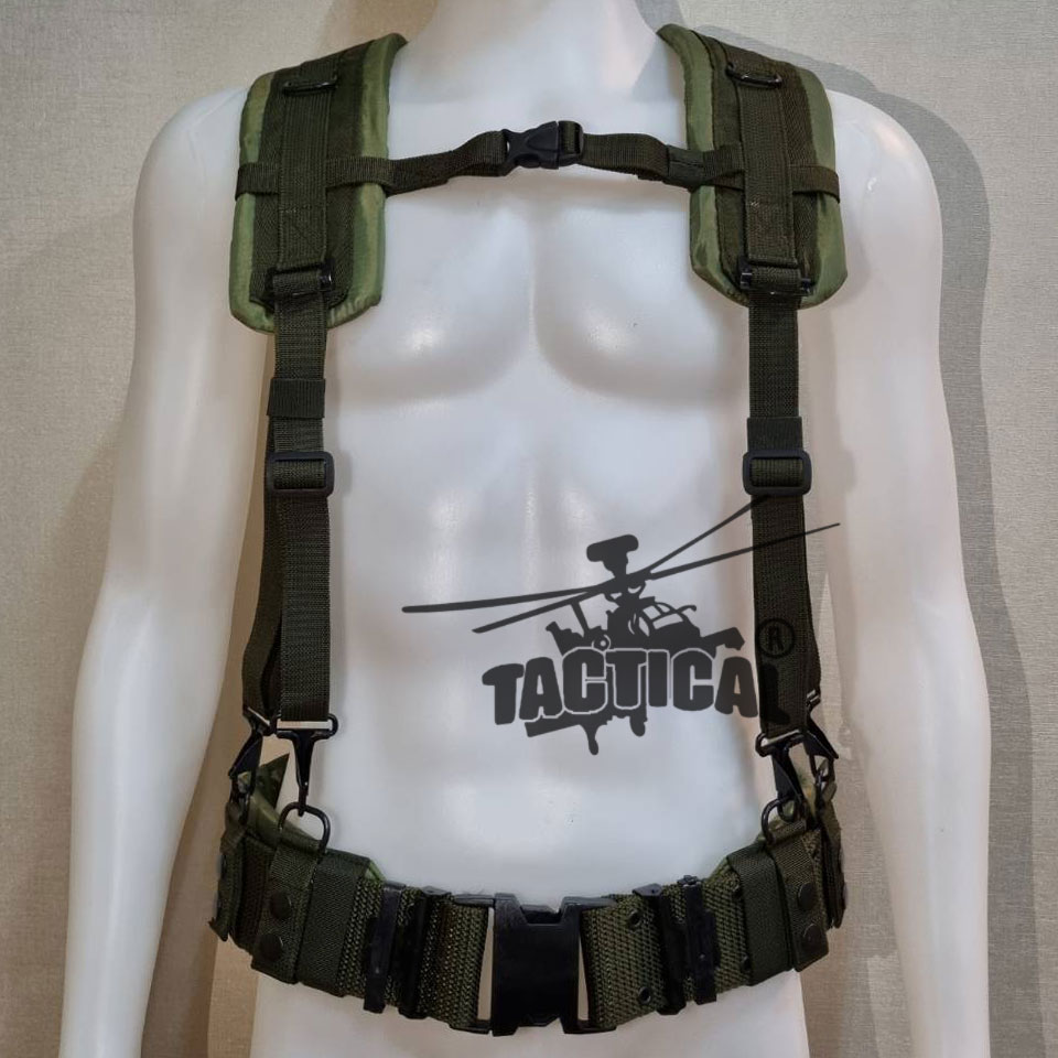 ชุดเข็มขัด + สายโยงบ่า แบบใหม่ (เหล็ก/ทองเหลือง) มีแยกขายเป็นชิ้น