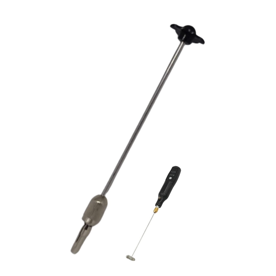 ชุดอะไหล่ก้านตีผสมพลาสติกสีดำหัวดอกไม้ + จุกเสียบ + หัวจับ พร้อมใช้งาน ใช้กับเครื่องตีฟองนม 2563 รหัส 1114