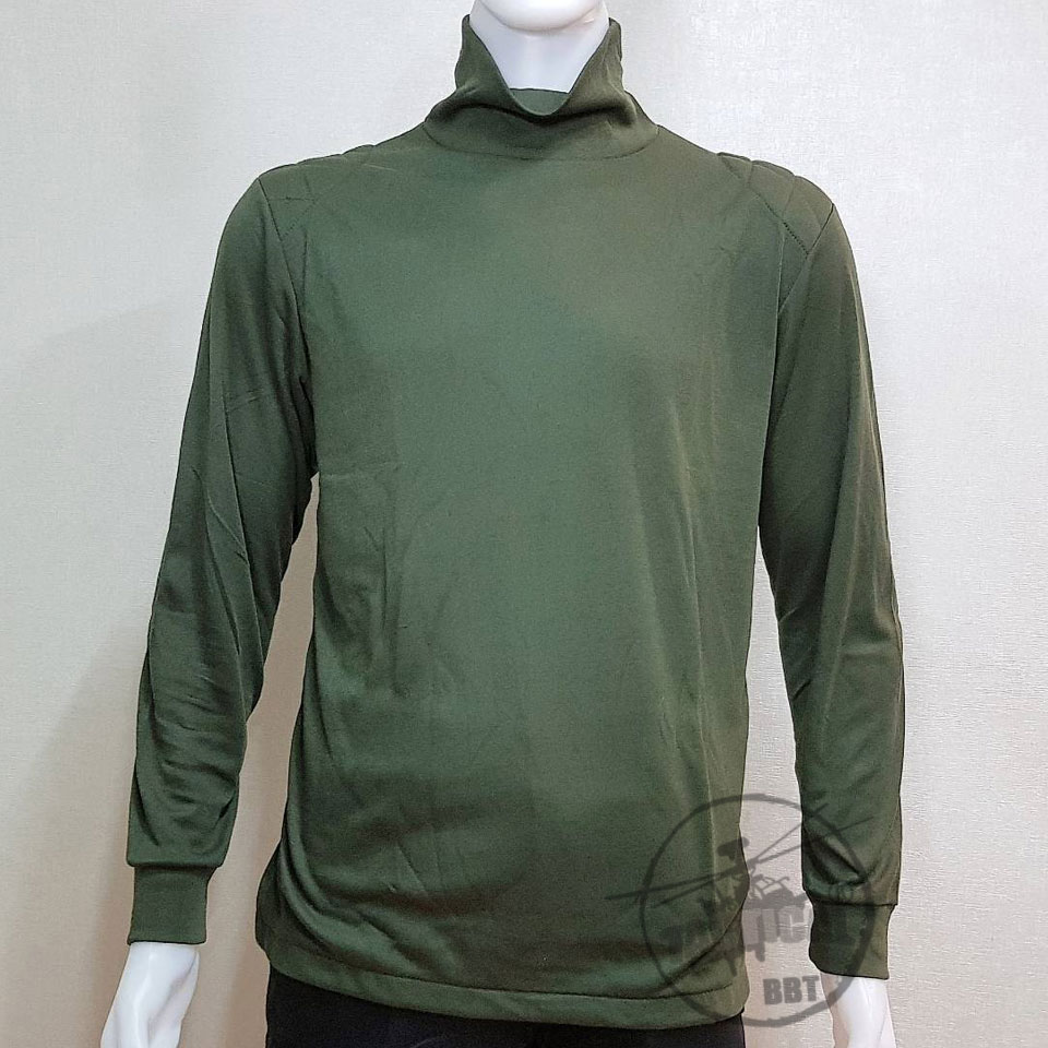 เสื้อยืดแขนยาวคอพัน ผ้า TC (ดำ เขียว กรมท่า)