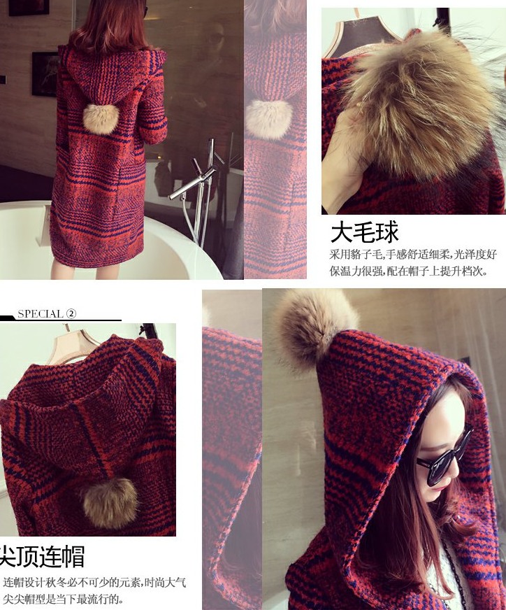 PreOrderเสื้อผ้าคนอ้วน - เสื้อกันหนาวไซส์ใหญ่ ลายสก๊อต ขนสัตว์ สี : เทา / แดง