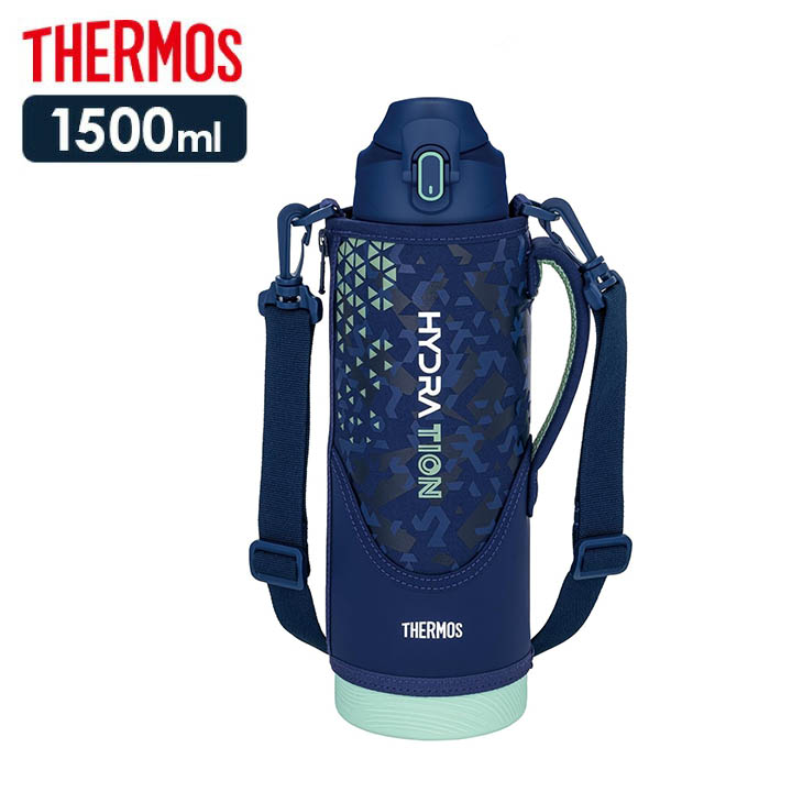 Thermos 1500ml FJS Series สี Navy Mint(NVMT) เทอร์มอสกระติกน้ำกีฬาฉนวนสุญญากาศ เก็บความเย็นอย่างเดียว ขนาด 1.5 ลิตร