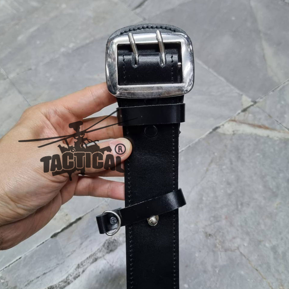 เข็มขัดหนัง ตร. ดำ 2 ด้าน