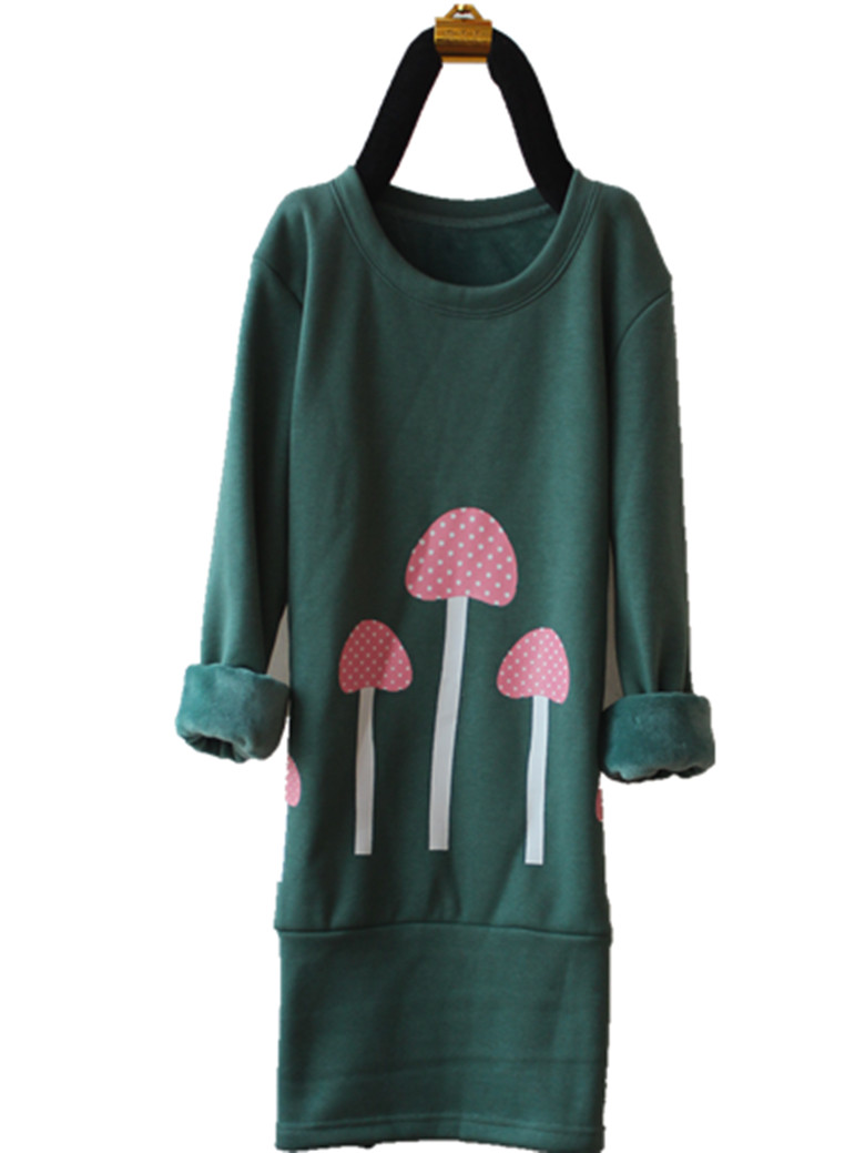 Pre Order - เสื้อกันหนาวแฟชั่น ยาวเหมือนมินิเดรส ขนแกะอุ่นแน่นอน : สีดำ / สีไวน์แดง / สีฟ้า / สีแดง / สีเทาเข้ม / สีเทาอ่อน / สีกากี / สีเขียว