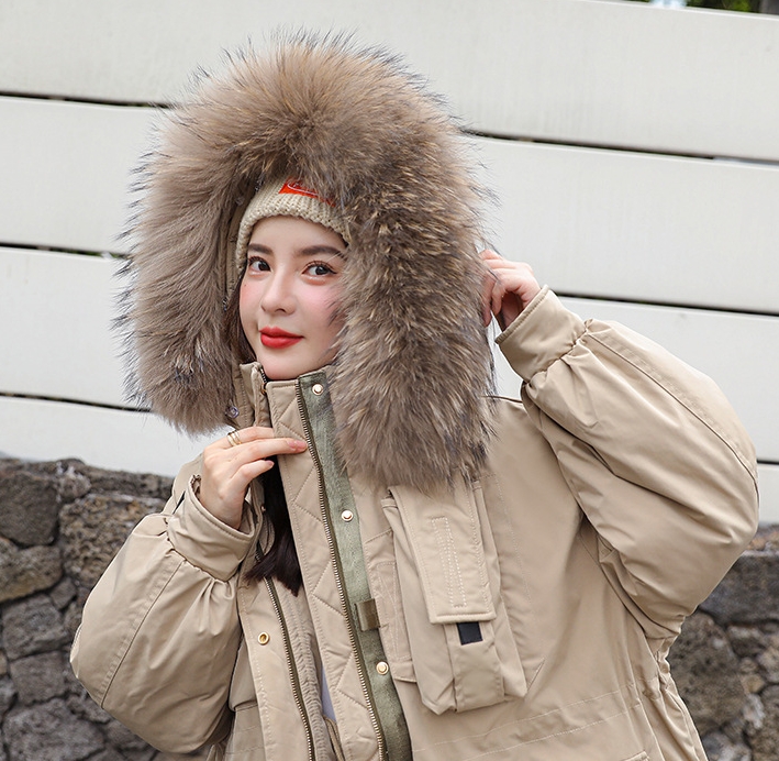 2324-0078 เสื้อกันหนาวไซส์ใหญ่ งานขนเป็ดนะคะ เฟอร์ถอดได้