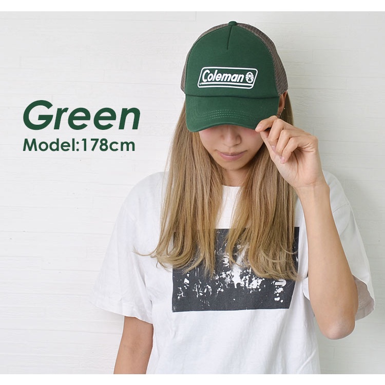 Coleman Mesh Cap Logo โคลแมนหมวกแก๊ปตาข่ายลายโลโก้Coleman 6สีเลือกสรรจาก Coleman Japan ขนาด 57-59cm รหัส181-030A