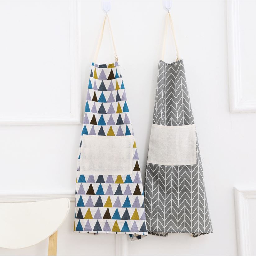 Akachan ผ้ากันเปื้อนสำหรับผู้ใหญ่ ลายกราฟฟิคสามเหลี่ยม