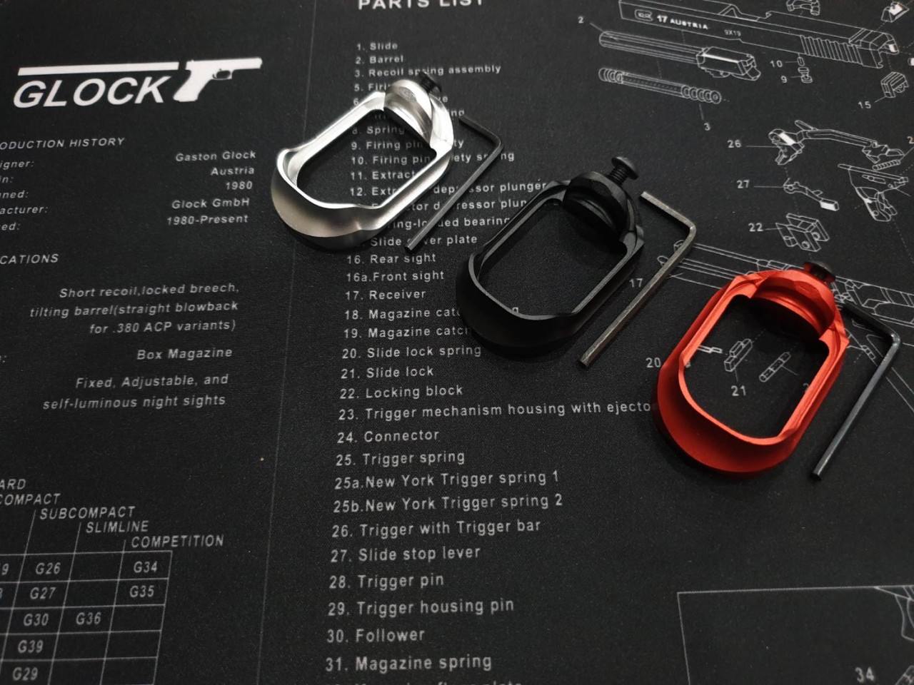 บ่อแม็ก งาน CNC Glock Gen 3/4/5 (3 สี) รุ่น Pro Magwell