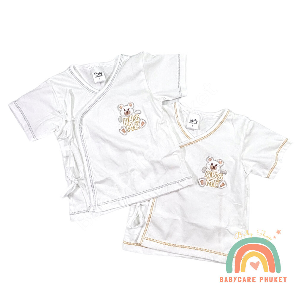 เสื้อเด็กแรกเกิด ผูกหน้า ผ้ายืดคัตตอล เนื้อผ้านิ่ม