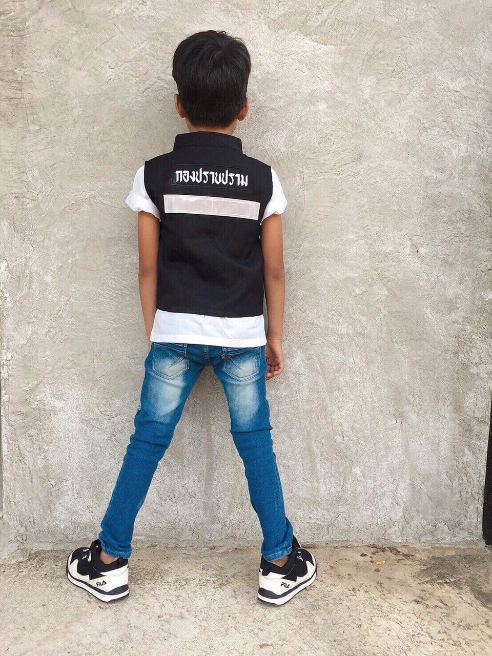 เสื้อกั๊กตำรวจกองปราบรุ่นจิ๋วชุดอาชีพในฝันสำหรับเด็ก