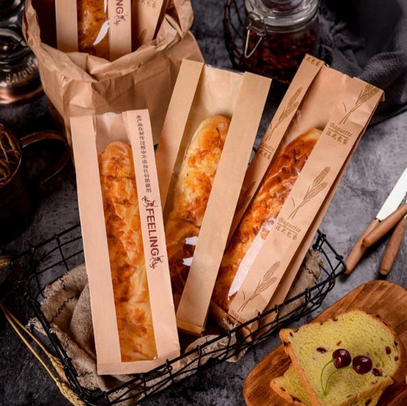 ถุงใส่ขนมปังบาเก็ต (ขนมปังแท่งสั้น-ยาว) แพ็ค 25-50 ชิ้น