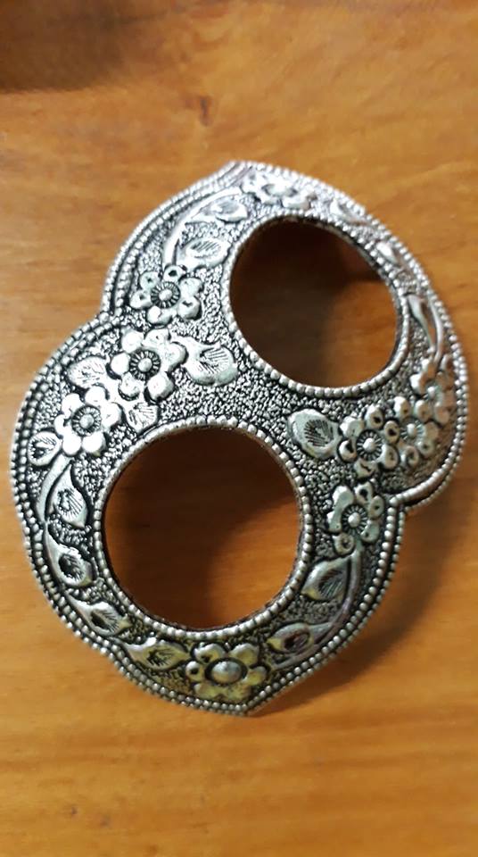 หัวรัดซิ่นแบบหนา โลหะตอกลาย Aluminum Buckle Engraved