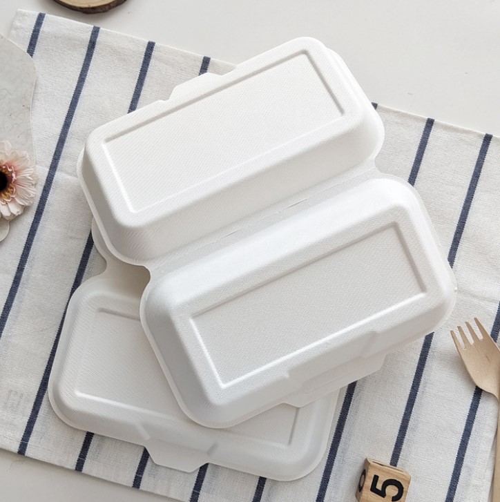 กล่องใส่ Hotdog -ขนมทรงยาว ขนาด 650 ml. ย่อยสลายได้ในธรรมชาติ แพ็ค 50/100 ชิ้น