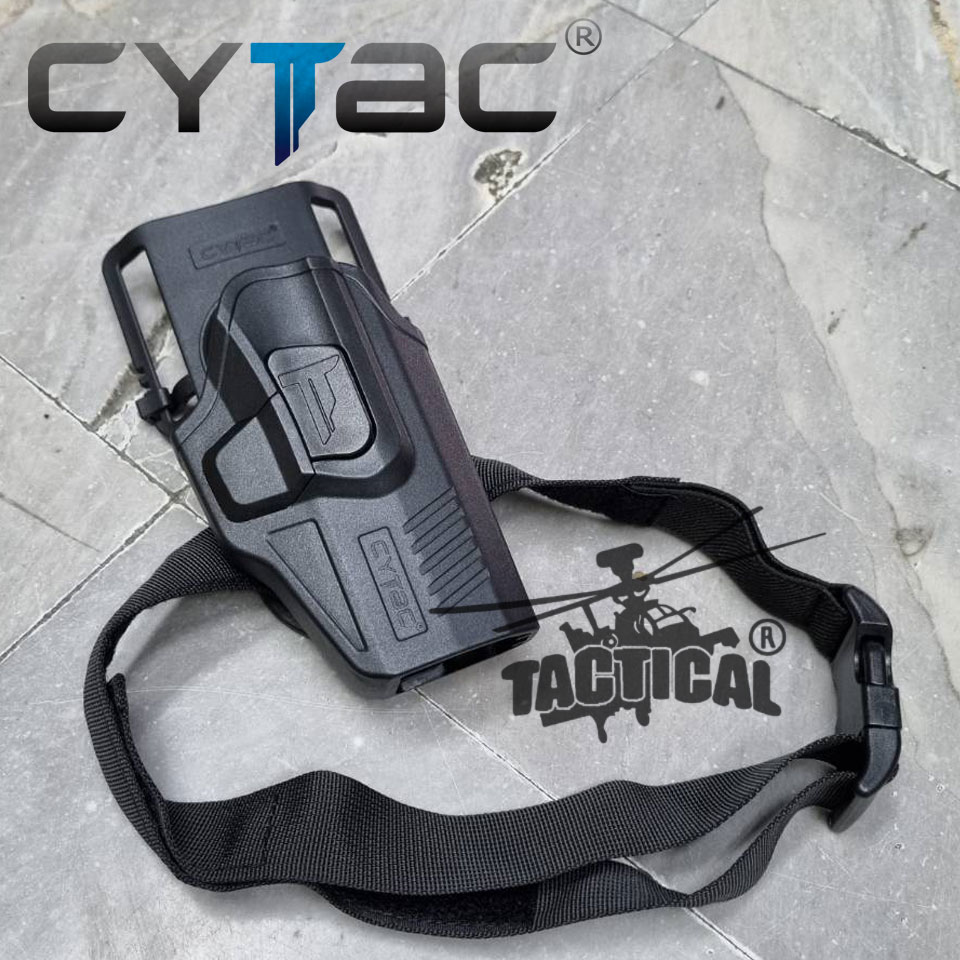 (งานแท้) ซองปืนปลดนิ้วชี้ + เพลทลดต่ำ + รัดขา ยี่ห้อ Cytac