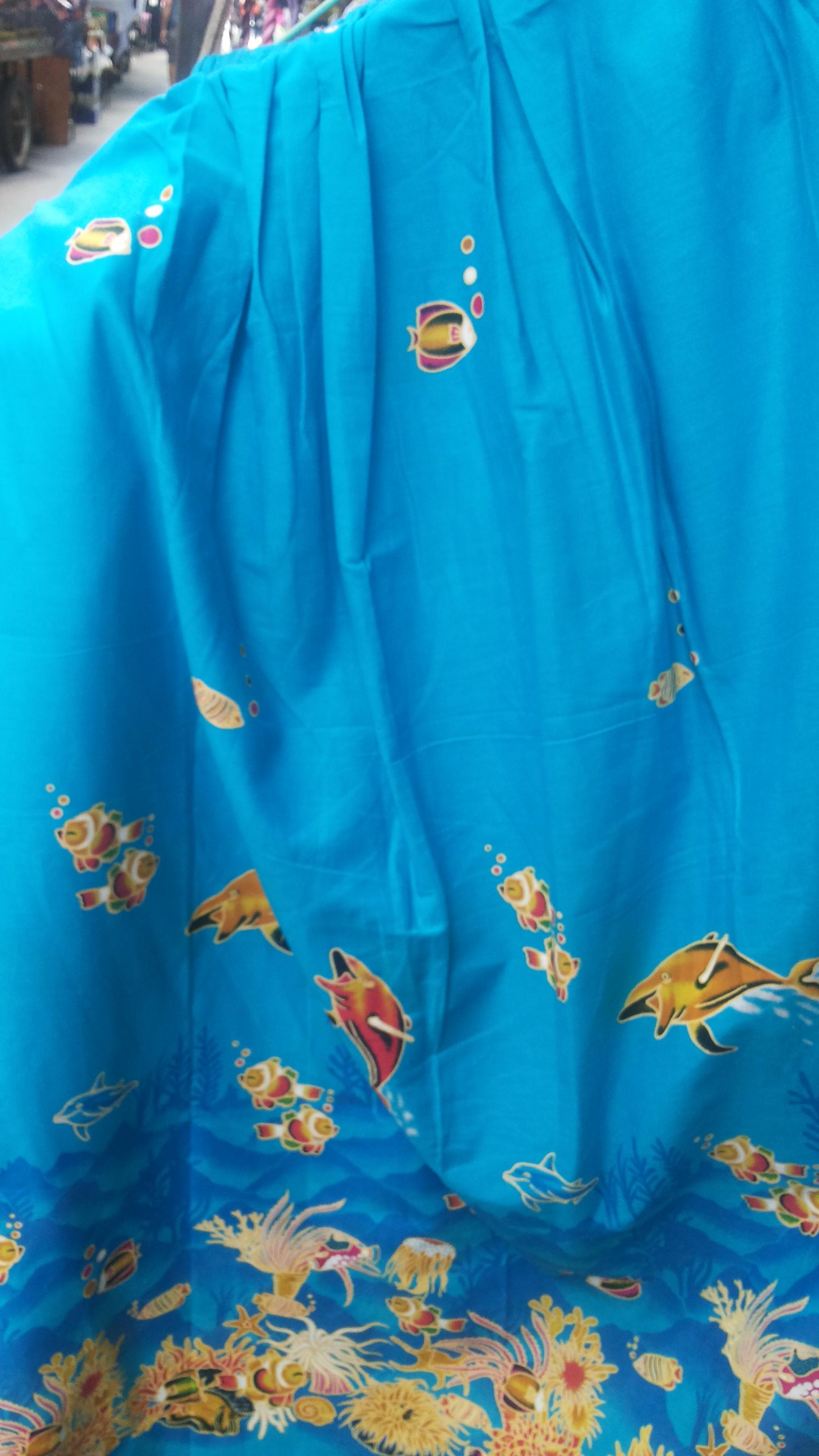กระโปรงเอวยางยืด ยาว 35 นิ้ว Elastic Skirt Thai Sarong