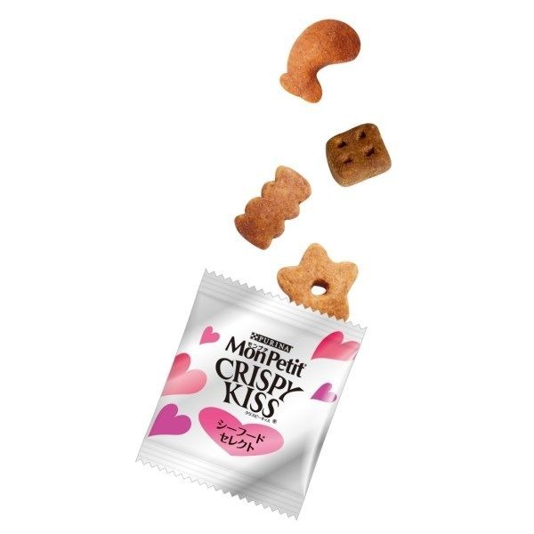 Purina Mon Petit Crispy Kiss Snack Variety Pack เพียวริน่า ขนมแมวกรุบกรอบ ช่วยขัดฟัน 1แพค24ถุง ถุงละ 6กรัม =144g หลากรส สำหรับแมวโต อายุ 1 ปีขึ้นไป